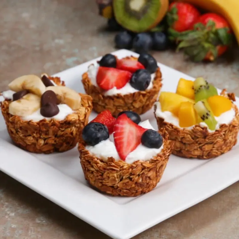 Vegetarian Gluten-Free Yogurt Granola Cups