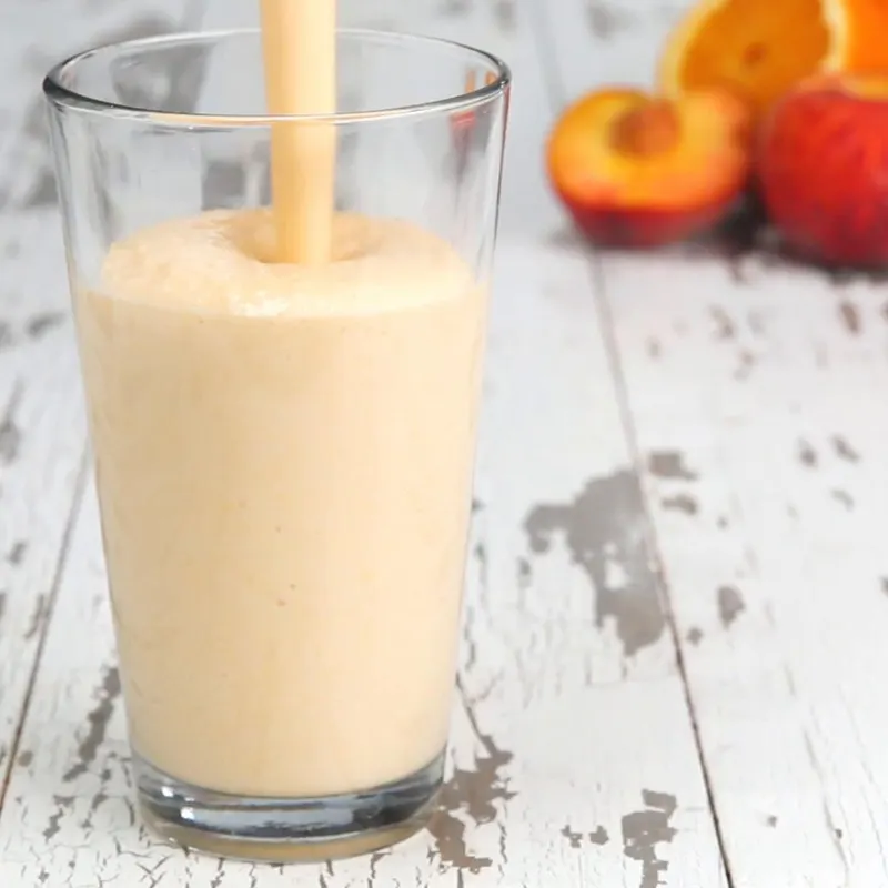 Vegan Vegetarian Peach & Orange Cream Protein Smoothie