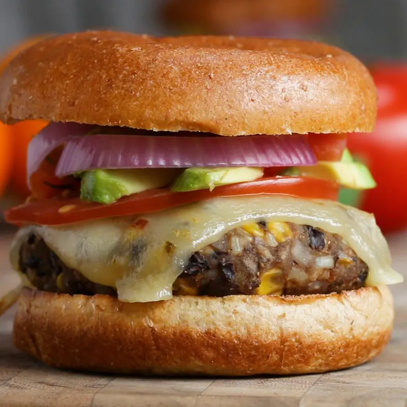 Vegetarian Nut-Free Black Bean & Corn Burgers