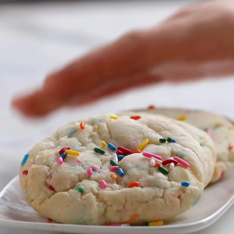 Vegetarian Gluten-Free Birthday Cake Mix Cookies