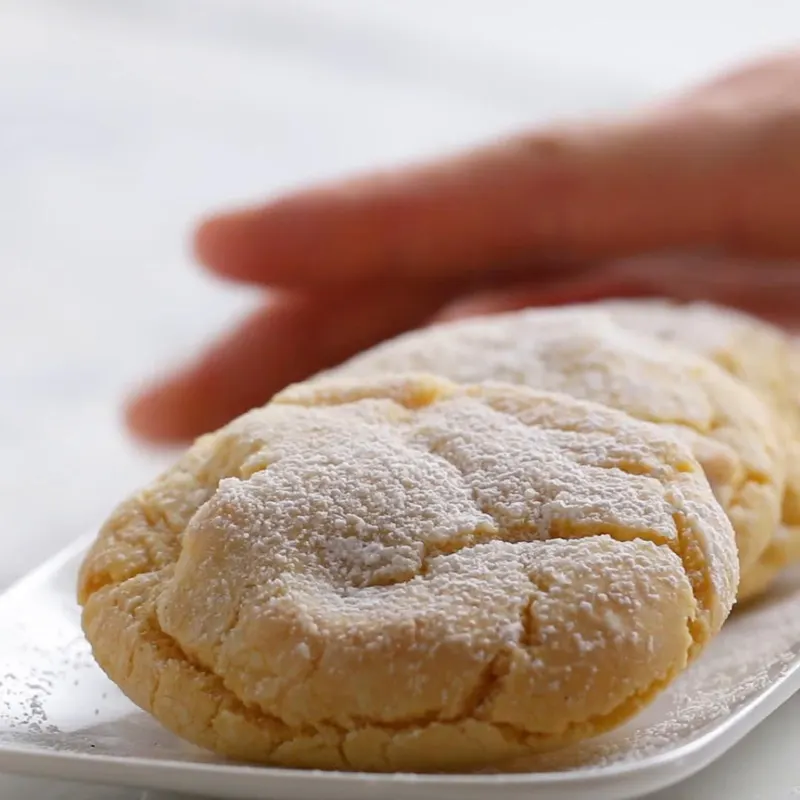 Vegetarian Gluten-Free Lemon Crinkle Cake Mix Cookies