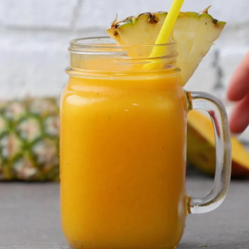 Vegan Vegetarian Mango-Pineapple Slushie