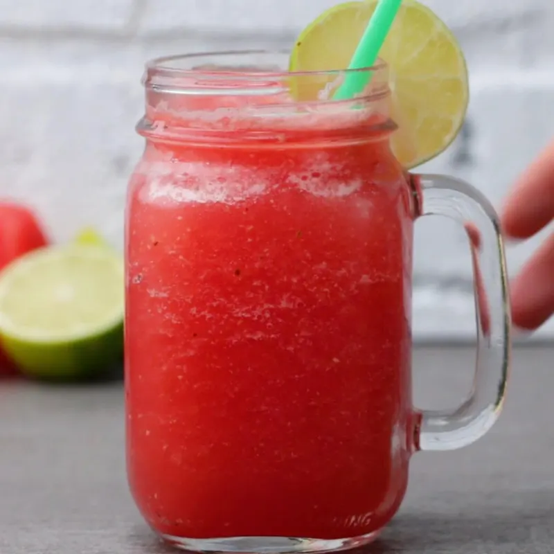 Vegan Vegetarian Watermelon-Lime Slushie