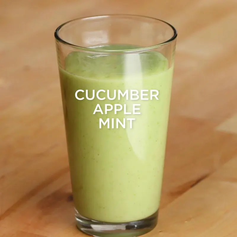 Vegan Vegetarian Cucumber Apple Mint Smoothie