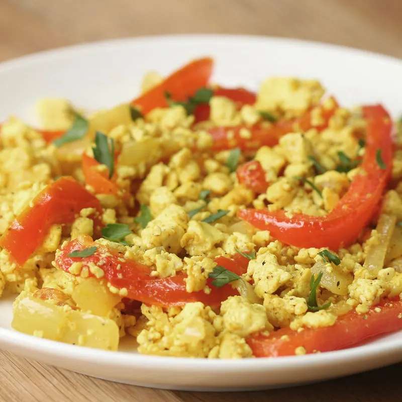 Vegan Vegetarian Tofu Scramble