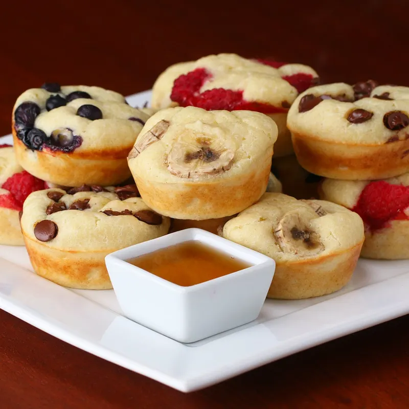 Vegetarian Nut-Free On-The-Go Pancake Muffins