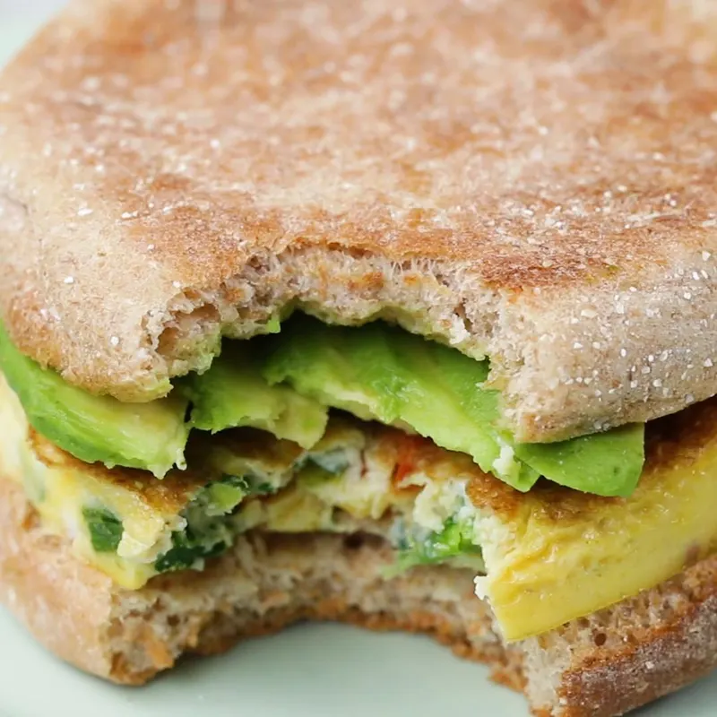 Vegetarian Dairy-Free Healthy Breakfast Sandwich