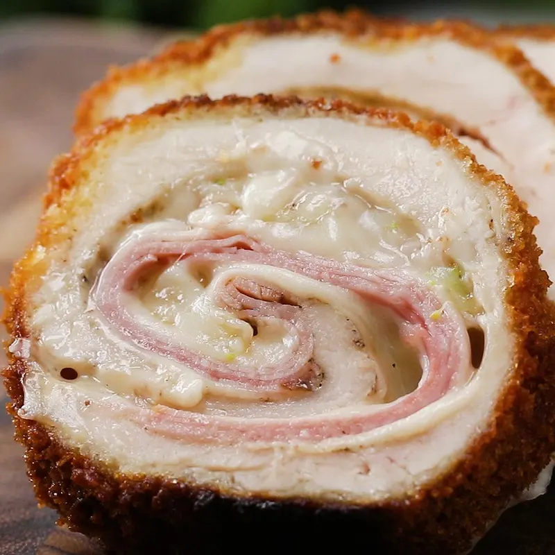 Shellfish-Free Soy-Free Crispy, Creamy Chicken Cordon Bleu