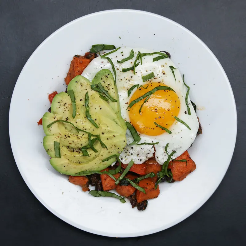 Vegan Vegetarian Sweet Potato Black Bean Hash