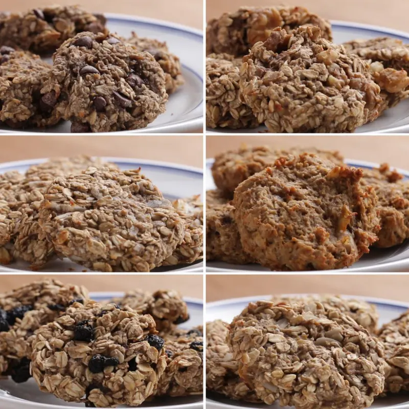 Vegan Vegetarian 3-Ingredient Breakfast Cookies