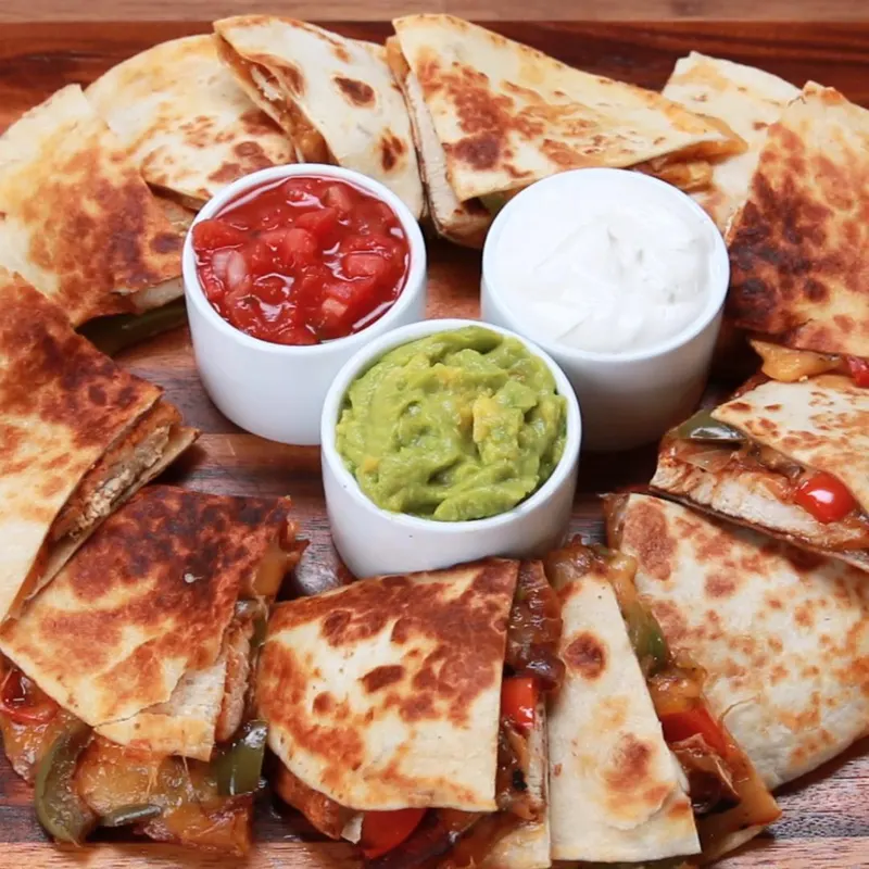 Nut-Free Shellfish-Free Chicken Fajita Quesadillas