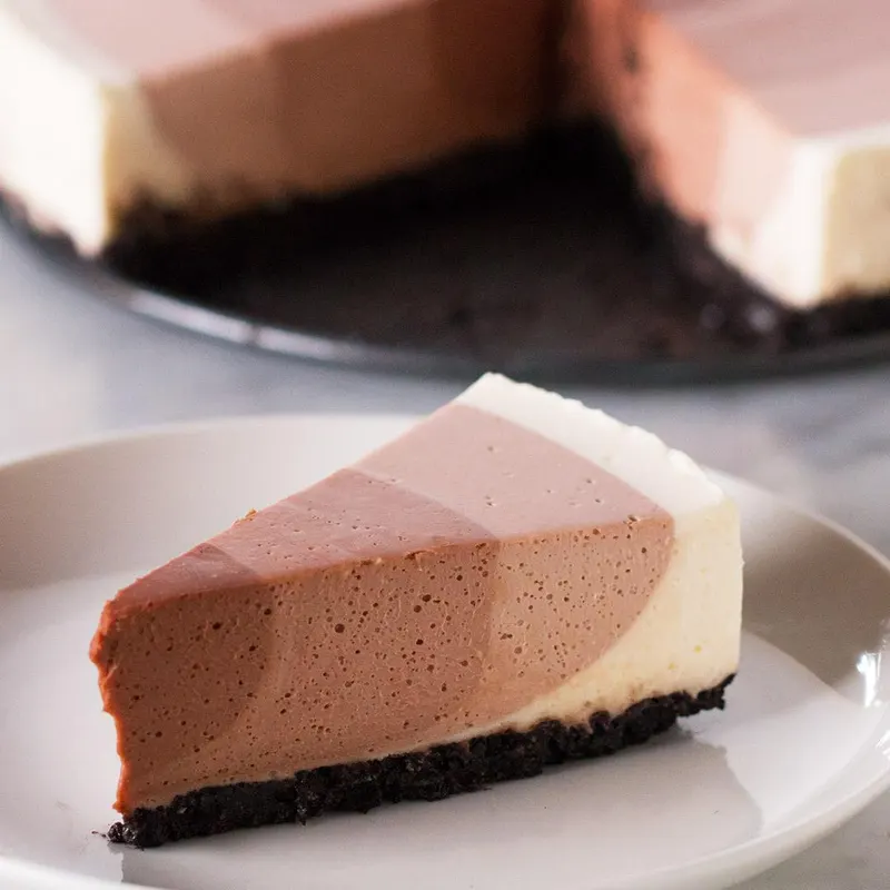 Vegetarian Gluten-Free Chocolate Ripple Cheesecake