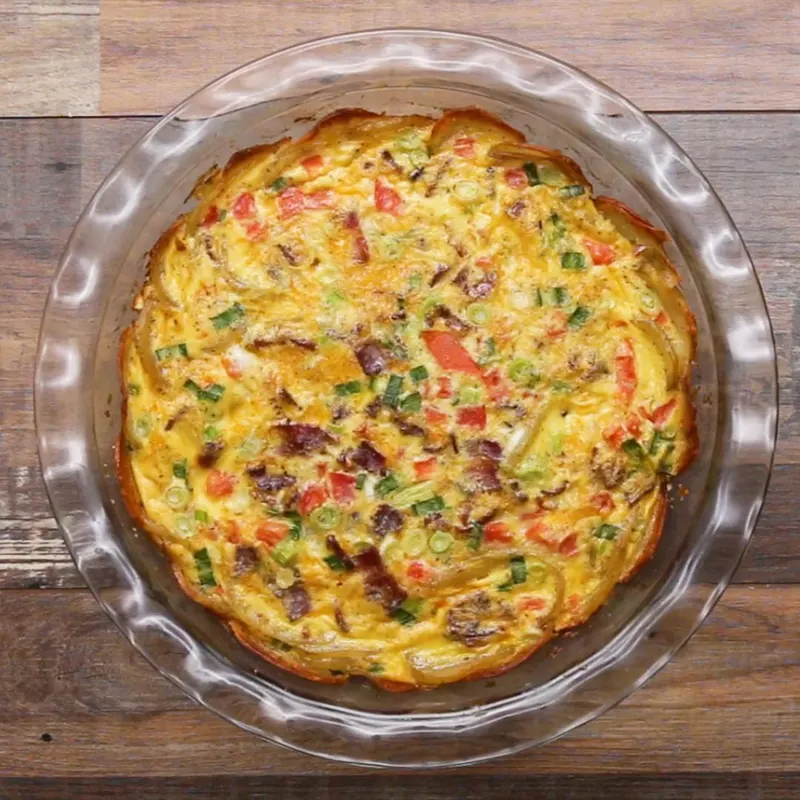 Vegetarian Gluten-Free Potato-Crusted Quiche