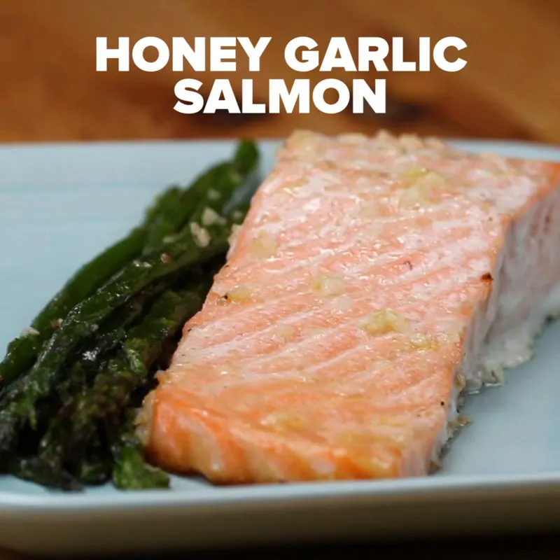Gluten-Free Dairy-Free One-Pan Honey Garlic Salmon & Asparagus