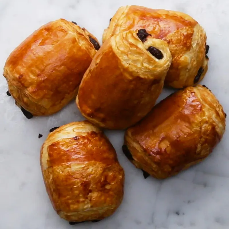 Vegetarian Nut-Free Homemade Chocolate Croissants (Pain Au Chocolat)