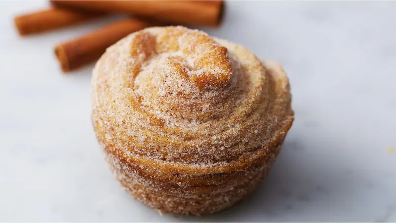 Vegetarian Nut-Free Churro Puff Pastry Muffin