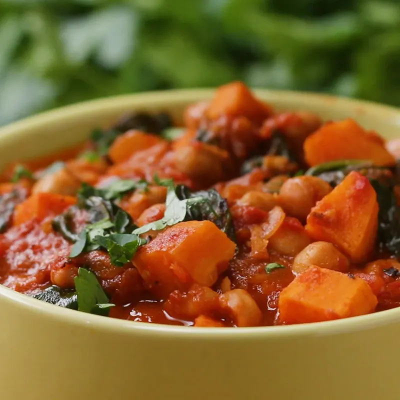 Vegan Vegetarian Chickpea Sweet Potato Stew