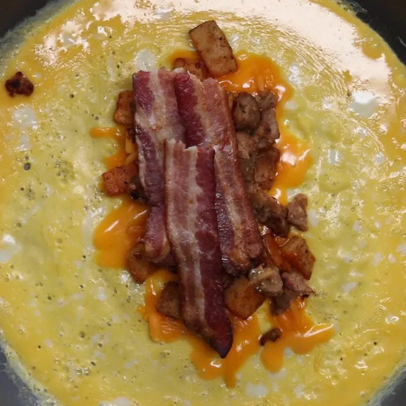 Gluten-Free Nut-Free Bacon & Sausage Egg Wrapped Breakfast Burrito