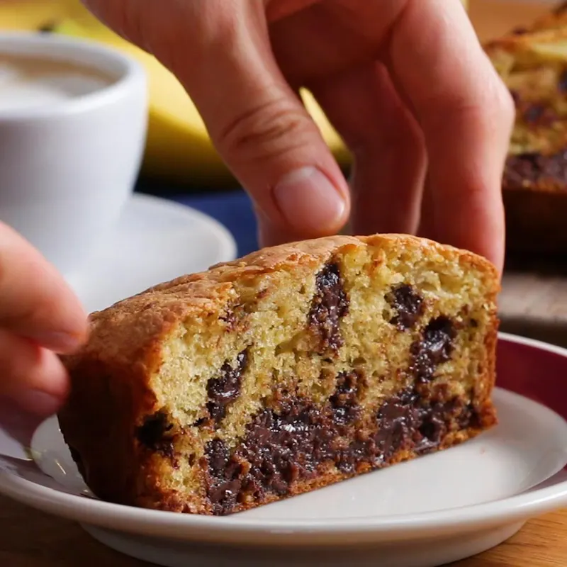 Vegetarian Gluten-Free Chocolate Chip Banana 'Box' Bread