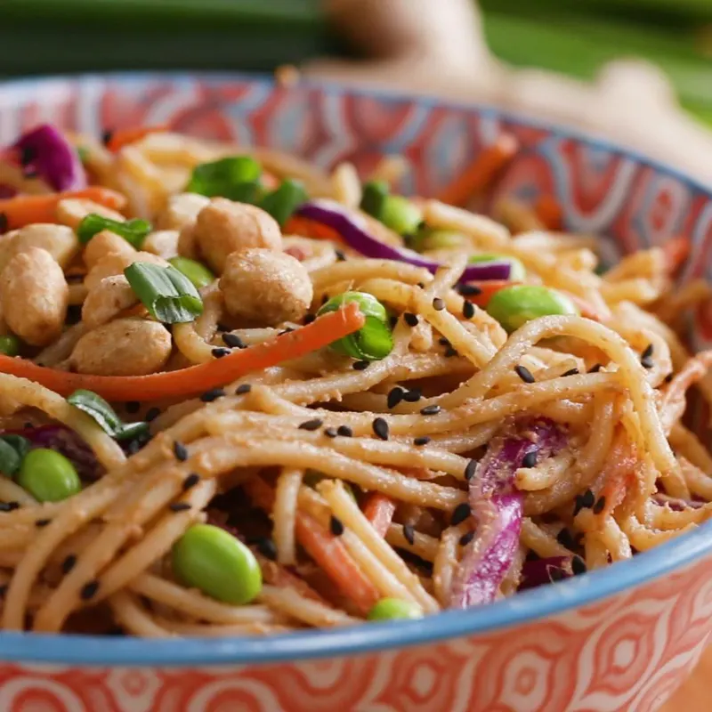 Vegan Vegetarian Sesame Peanut Noodles