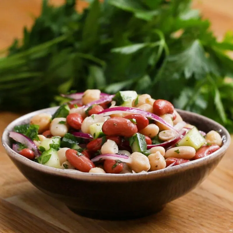 Vegan Vegetarian Three Bean Salad