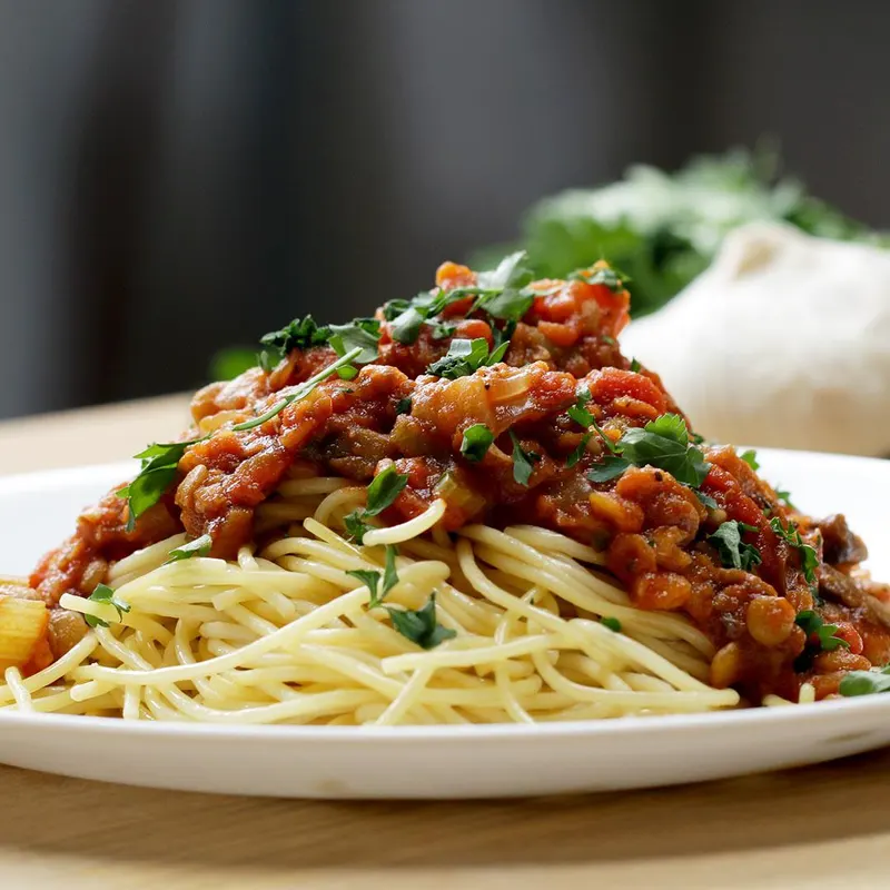 Vegan Vegetarian One-Pot Lentil Bolognese