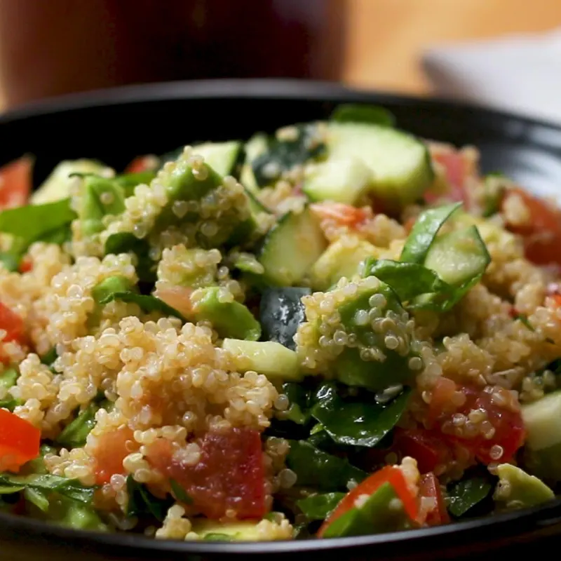 Vegan Vegetarian Avocado Quinoa Power Salad
