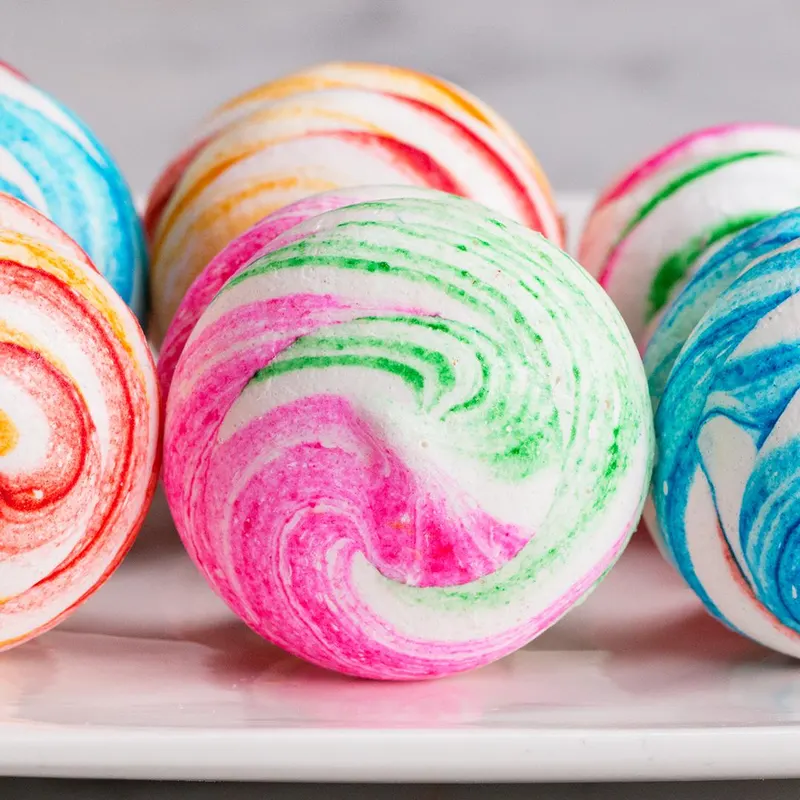 Vegetarian Gluten-Free Rainbow Swirl Meringues