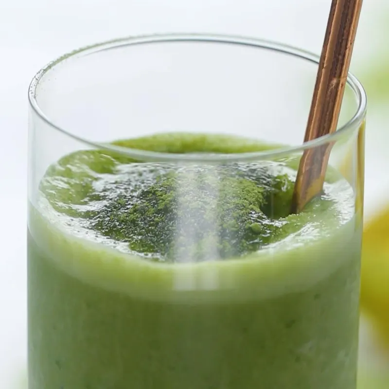 Vegan Vegetarian Banana Matcha Smoothie