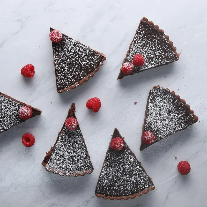 Vegetarian Nut-Free Silkiest Chocolate Tart