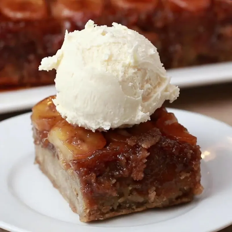 Vegetarian Nut-Free Upside-Down Banana Bread