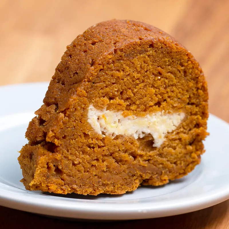 Vegan Vegetarian Pumpkin Bread Ring With Maple Cream Cheese Filling
