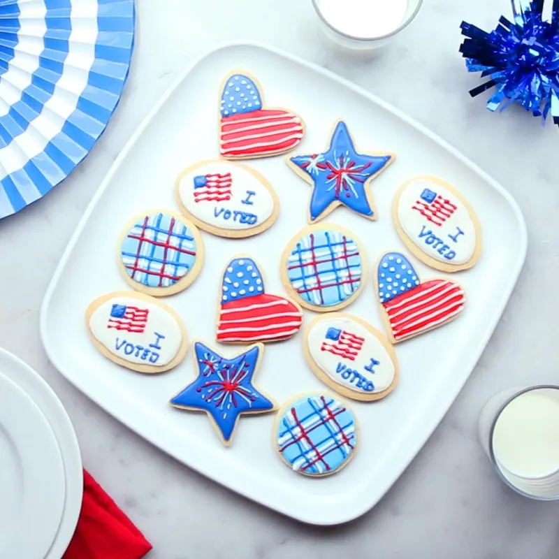 Vegetarian Nut-Free Voting Party Cookies