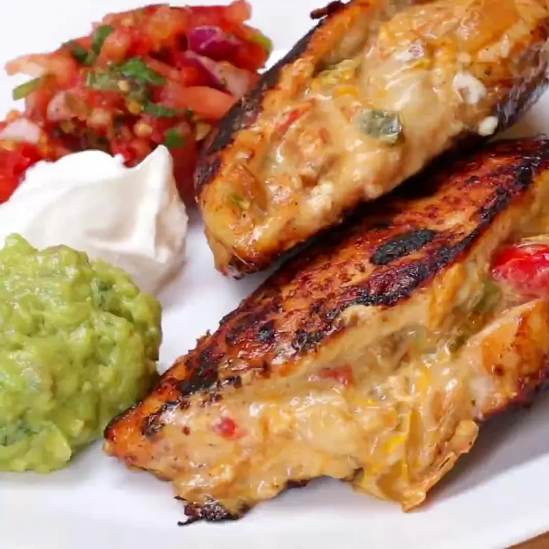 Gluten-Free Keto Fajita-Stuffed Chicken