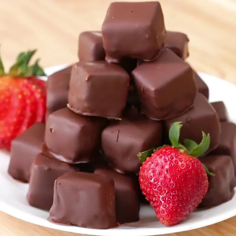 Nut-Free Shellfish-Free Chocolate-Covered Cheesecake Bites