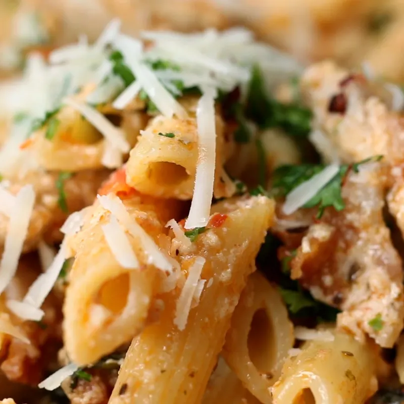 Nut-Free Shellfish-Free Creamy Chicken Penne Pasta