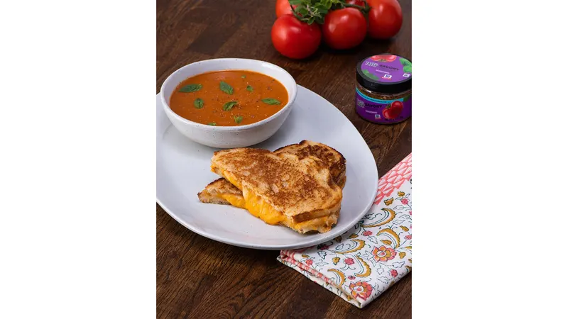 Vegetarian Nut-Free Roasted Tomato Soup And Grilled Cheese