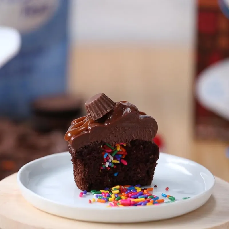 Vegetarian Shellfish-Free Chocolate Pinata Cupcake: Candy Shop