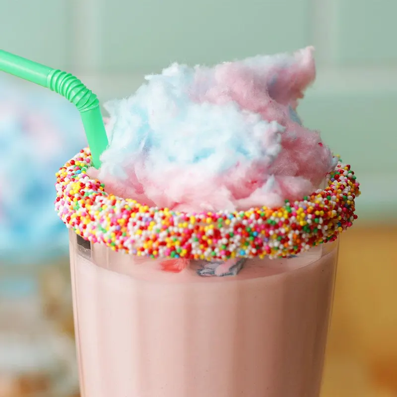 Vegetarian Gluten-Free Boozy Cotton Candy Milkshake