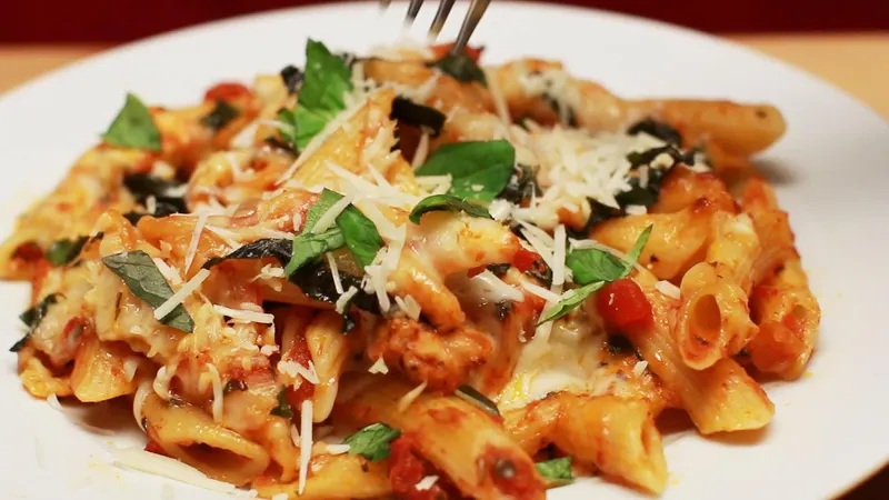 Nut-Free Shellfish-Free Chicken Parmesan Baked Ziti
