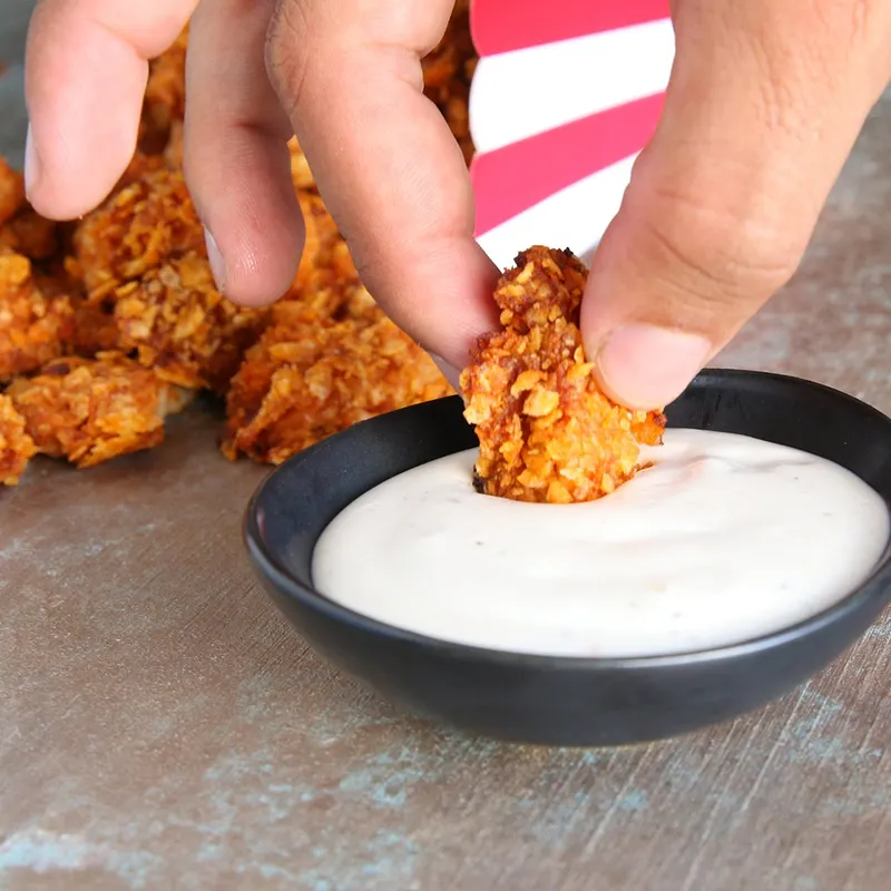Gluten-Free Dairy-Free BBQ Popcorn Chicken