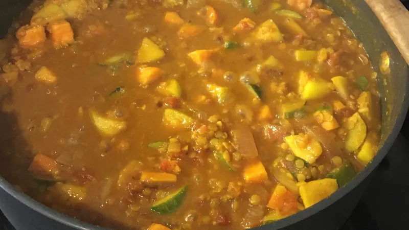 Vegan Vegetarian Sweet Potato Lentil Curry