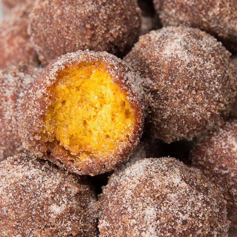 Vegetarian Dairy-Free Pumpkin Spice Donut Holes