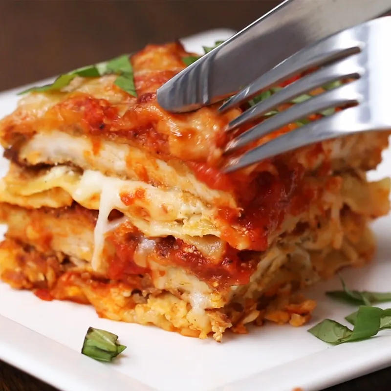 Nut-Free Shellfish-Free Chicken Parm Lasagna