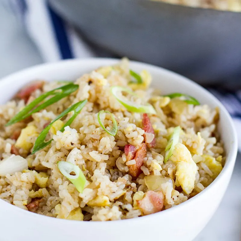 Dairy-Free Nut-Free Bacon And Egg Fried Rice