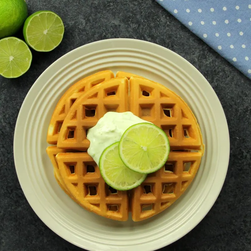 Vegetarian Nut-Free Key Lime Waffles