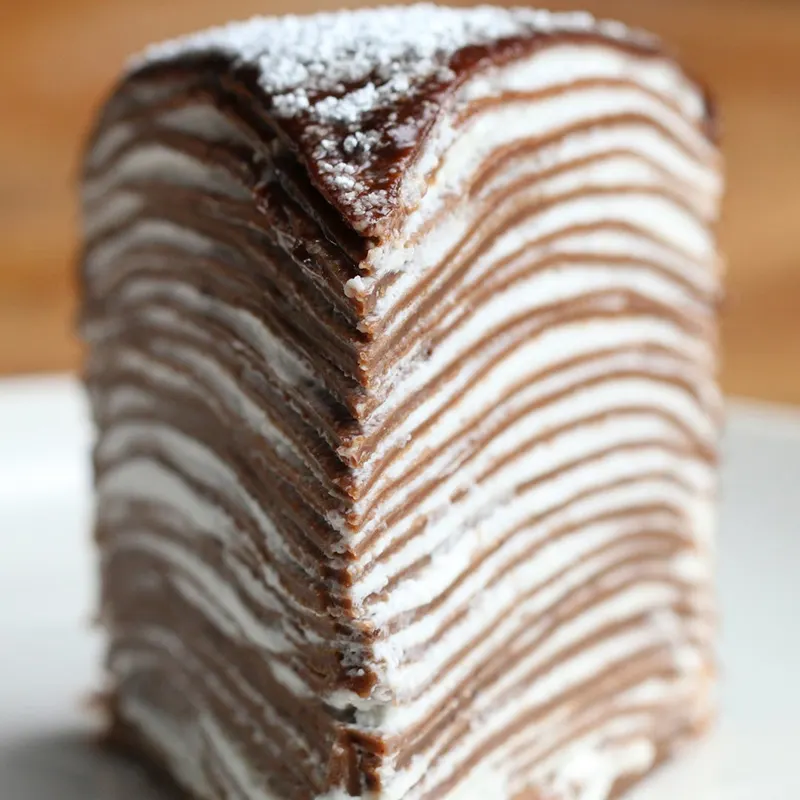 Vegetarian Nut-Free Mille Crepe Cake