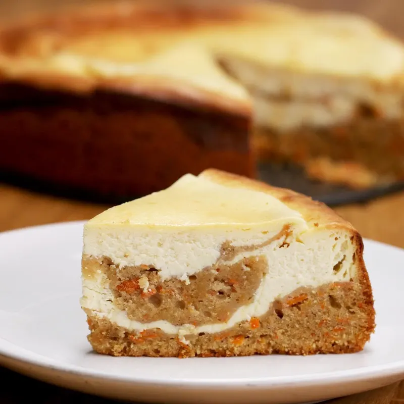 Vegetarian Nut-Free Carrot Cake Cheesecake