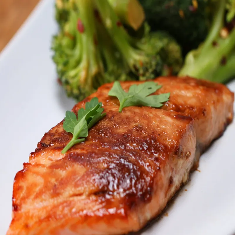 Nut-Free Shellfish-Free Maple-Glazed Salmon