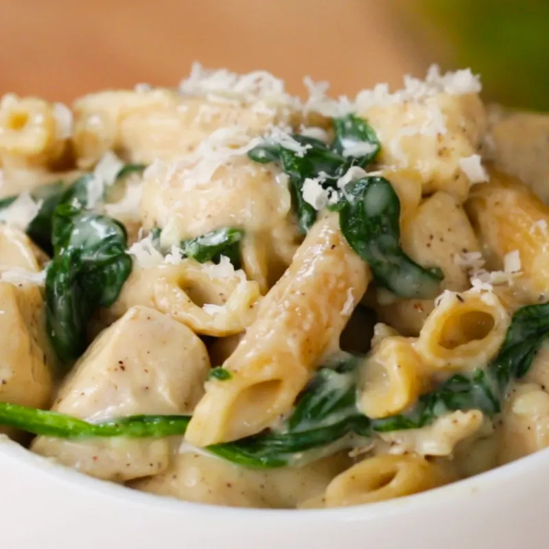 Nut-Free Shellfish-Free Healthier Chicken Alfredo Pasta